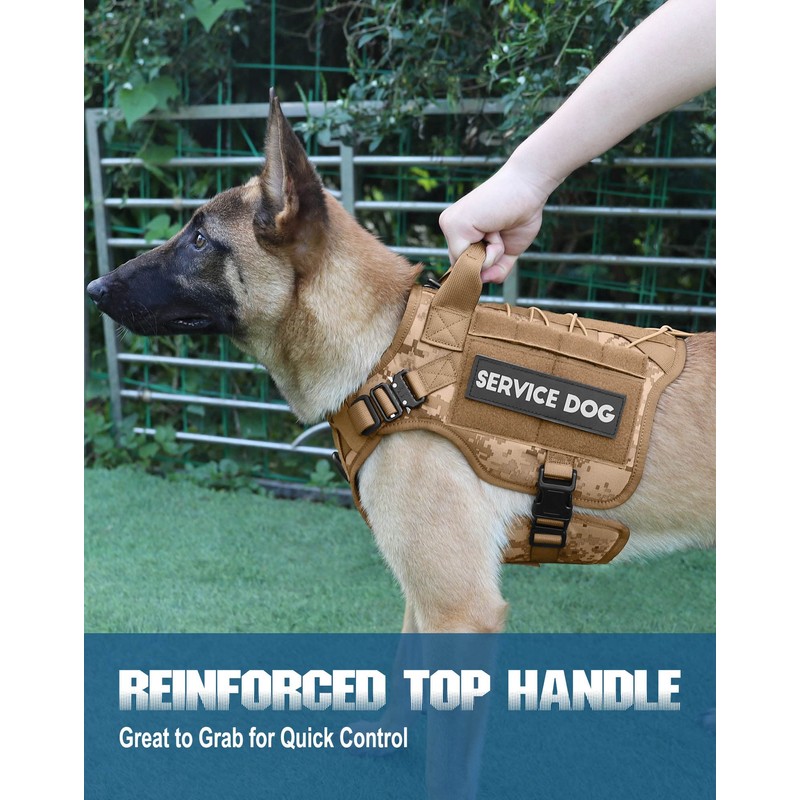 PETNANNY Tactical Service Dog Vest - No-Pull Emotional Support Harness