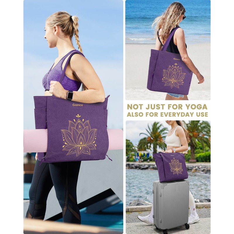 Gonex Yoga Mat Bag for Women with Zipper Mat Carrier