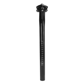 Seatpost Tube Professional Aluminum Head Double Nail Carbon Fiber 3K Pattern Glossy Black Bike Seatpost 27.2x350mm / 1.07x13.78in