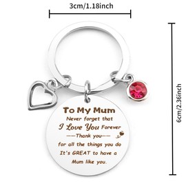 Tecfinty Gifts For Mum,Mothers Day Gifts,Mum Birthday Gifts,Birthday Gifts For Mum,Mothers Day Gifts For Mum,Mother'S Day Gift,Mum Keyring,Keyrings For Women,Mum Gifts From Daughter,Mum Presents