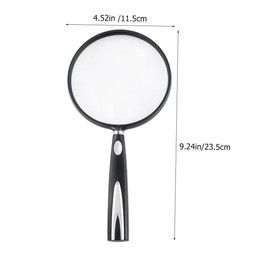 Operitacx Handheld-Erkundungslupe Magnifier lupenbrille Lesehilfe die Lesebrille Handheld-Lupe Bildschirm tragbare Lupe LED Leselupen-Tool Lupe für ältere Menschen optische Acryllinse Black