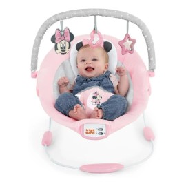 Silla Vibradora Y Musical Minnie Mouse Bright Starts 12206 Rosa Minnie Mousse