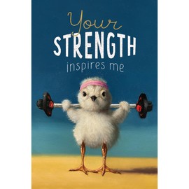 Tree-Free Greetings 12 pack All Occasion Notecards,Eco Friendly,Made in USA,100% Recycled Paper ECOnotes,4"x6", Strength Chick (FS60003)