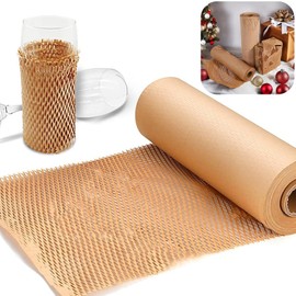 VIRIDIANA Papel de embalaje de panal 15 pulgadas x 98 pies papel panal, Plástico de Burbujas para Manipulación, Envío, Embalaje, Material de Embalaje Ecológico, Para Mudanzas (12 pulgadas x 98 pies)