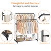 Laiensia Double Rods Garment Rack with Wheels, Clothing Rack for