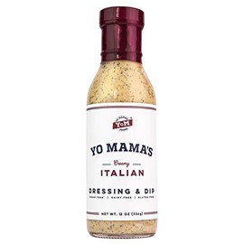 Low Carb Gourmet Italian Dressing and Dip by Yo Mama's Foods - Pack of (1) - Low Carb, No Sugar, Low Sodium, and Gluten-Free