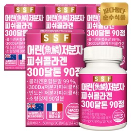 Pure Foods 300 Dalton Young Low-Molecular Fish Collagen Fish-Eating Peptide 4 Boxes (360 Tablets) / 순수식품 300달톤 어린 저분자 피쉬 콜라겐 어류 먹는 펩타이드 4박스(360정)