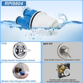 RP19804 Delta Shower Cartridge Replacement for Delta 1300/1400 Series Single Handle Bath Tub and Shower Valves,Fits Delta Select Monitor Valves,Delta RP19804 Cartridge(1993-2007) 1 PCS