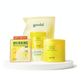 goodall [1+1 Refill Plan] Goodal Green Tangerine Vita C Blemish Care Pad Alpha Special 70 sheets (+70 refills) / [1+1 리필기획] 구달 청귤 비타C 잡티케어 패드 알파 기획 70매(+70매 리필)