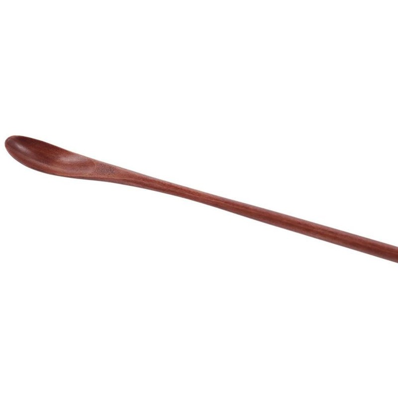 10Pcs Long Handle Wooden Coffee Spoons Wooden Mixing Spoon Mini