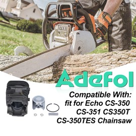 Adefol Cylinder Piston Kit for Echo CS-350 CS-351 CS350T CS-350TES Chainsaw, 39mm Cylinder & Piston Kit for Echo CS-350TES Series Chainsaw Replace 021009250 P021-009230