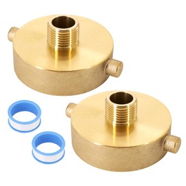 2 Pcs Fire Hydrant Hose Adapter 2-1/2" NST/NH Female x 3/4" GHT Male