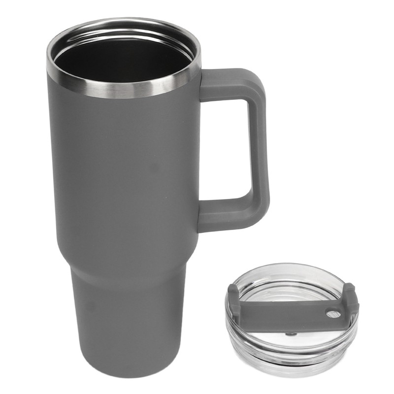 40oz Stainless Steel Vacuum Insulation Water Mug with Handle Straw