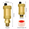URHRHU Automatic Quick Bleeder 3/8 Inch Brass Blank Minical Air