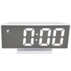 Digital Alarm Clock LED Mirror Screen USB Charging Automatic Dimming