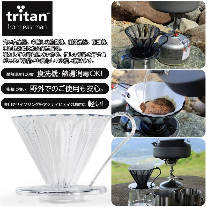 SANYO Sangyo CAFEC Tritan Flower Dripper CUP4, For 2-4 Cups,