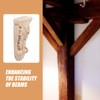 Housoutil Wooden Corbels, 2PCS DIY Wood Appliques, Decorative Wooden Mouldings