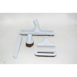 5 Piece Residential Vacuum Cleaner Attachment Kit - Set of 5 GENERIC made standard size attachments. Floor Brush - Crevice Tool, Dust Brush, Furniture Upholstery Tool with Slide on Brush