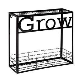 Kate and Laurel Cramer Wall Garden Box, 16.5 x 15 inches, Black