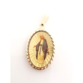 Medalla de la Virgen la Milagrosa Necklace 17 Inches Flat Chain Miraculous Medal