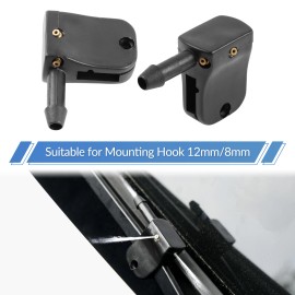 XUKEY Front Windshield Washer Nozzles Jet Spray Universal For Wiper Arm 12mm Van Trunk