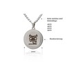 Women's Men's Necklace Stainless Steel with Zodiac Zodiac Zodiac Pendant