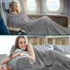 PAVILIA Travel Blanket Airplane Compact with Bag, Soft Packable Plane