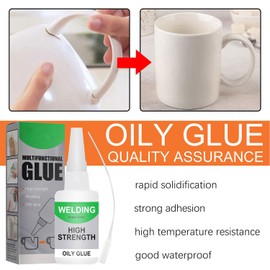 2Pack Super Glue All Purpose, 2026 Multifunctional Fast Repair Welding High Strength Oily Glue, Shoe Glue Welding Glue for Metal, Plastic, Wood, Ceramics, Leather, Glass (2PCS)