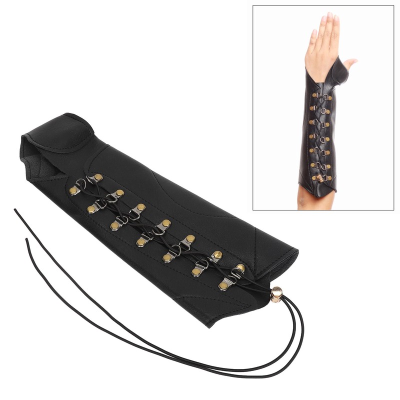 Archery Arm Guard PU Leather Soft Antiwear Adjustable Easy to