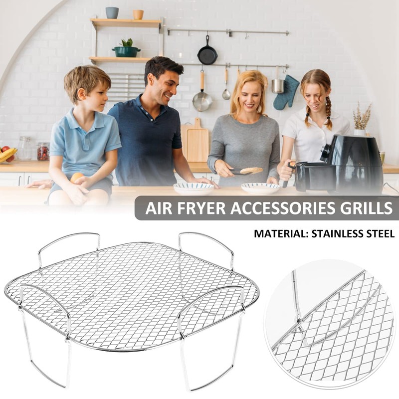 Air Fryer Rack Grilling Rack Stainless Steel Dehydrator Rack Multi-Purpose