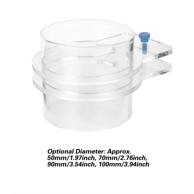 Transparent Acrylic Durable Adjustable Aquarium Fish Feeder Fish Tank Tiepiece