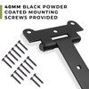 DIYWorld 24" Black Door Hinges – 2Pcs Gate Hinges with