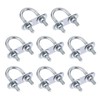 sourcing map Round U-Bolts 8 Sets 0.79"(20mm) Inner Width 50mm