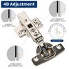 10 Pack Frameless Full Overlay Soft Close European Cabinet Hinges,4D