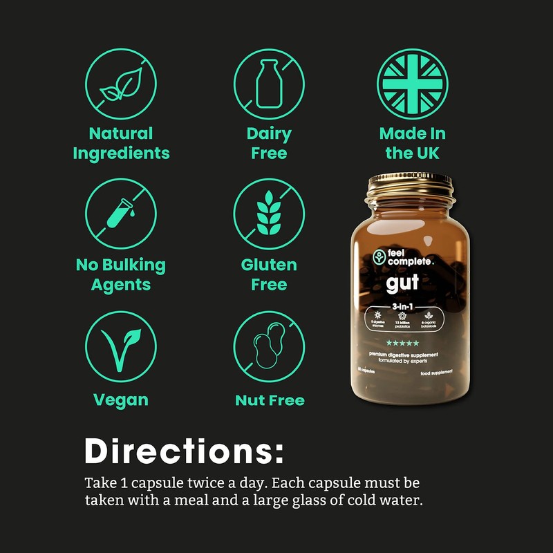Feel Complete | Gut 3-in-1 | Premium Digestive Supplement |