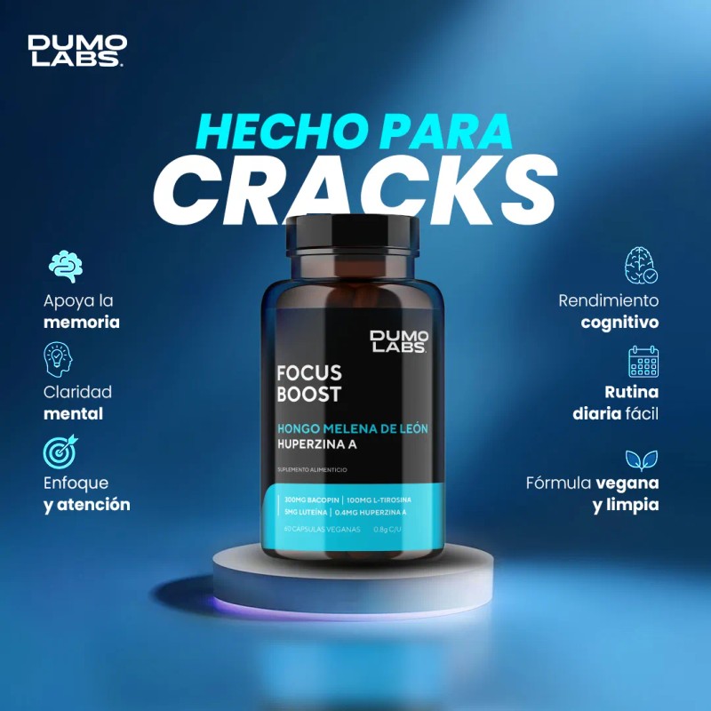 Dumo Labs Focus Boost Hongo Melena De León 60 Cápsulas