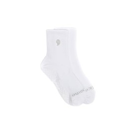 HALFMOON crew socks—pause, White, Small