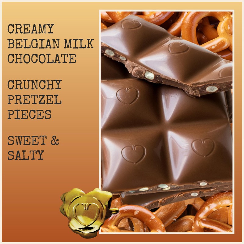 Chocolove Pretzel Milk Chocolate Bars | 33% Cocoa| Infused with