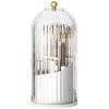 Cosmetic Storage with Transparent Compartments, Rotating Birdcage Makeup Organizer, Desktop