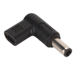 PD USB C to DC Adapter 6.0 x 3.7 mm, 100 W PD USB C Female to DC Male, Type C to 6.0 x 3.7 mm Adapter, 90 Degree Angled for Laptops and Other Devices