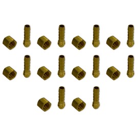 EDGE INDUSTRIAL 5/16" Hose ID to 1/4" Female NPSM Brass Ball SEAT Swivel Connector Fuel/AIR/Water/Oil/Gas/WOG (Qty 10)