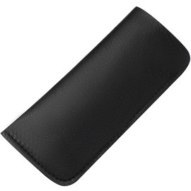 Faux Leather Eyeglass Case Soft Slip in Glasses Case Pouch Portable Sunglasses Case for Men Women, 6 x 2.8 x 0.8 Inch