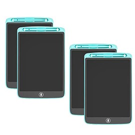 LCD Writing Pad 10 Inch Toddler Doodle Board,Colorful Drawing Pad, Erasable Reusable Painting Pads, Educational and Learning Kids Toy for 2 3 4 5 6 Year Old Boys and Girls (4 Pack, Blue)