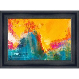 Poster Palooza A3 16.5x11.7 Traditional Black Complete Wood Picture Frame with UV Acrylic Plexiglass, Foam Board Backing & Hardware Included