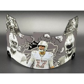 Ridell Speedflex Buffalo Bills Josh Allen Slate Full Size Custom Visor, Replica/Speed/