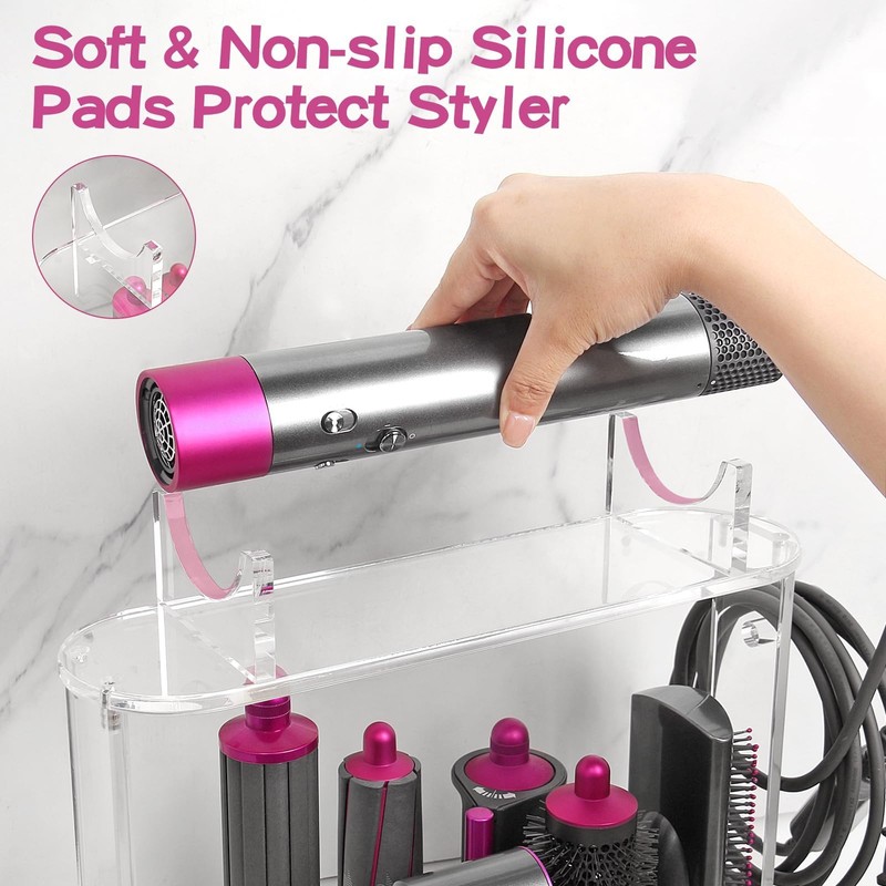 Storage Holder Compatible with Dyson Airwrap Styler Accessories, Acrylic 6