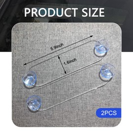 2PCS EZ Pass Holder, Transponder Holder, EZ Pass Holder with Suction Cups, Car Windshield EZ Pass Mounting Strips, Easy to Install and Remove, Universal Fits All Major Toll Passes