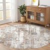 Round Rug Living Room Rugs: 5Ft Washable Circle Large Abstract