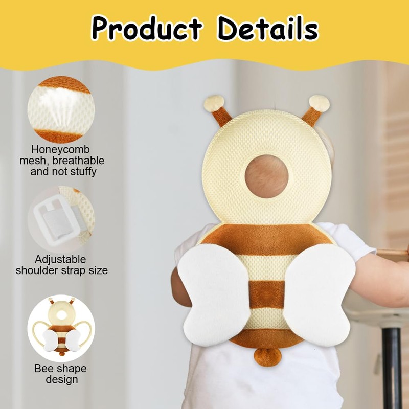 Vicloon Baby Head Protection, Adjustable Protective Pillow Baby, Breathable Baby