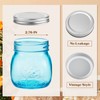 Tessco 12 Pcs 8 oz Colored Mason Jars with Lids